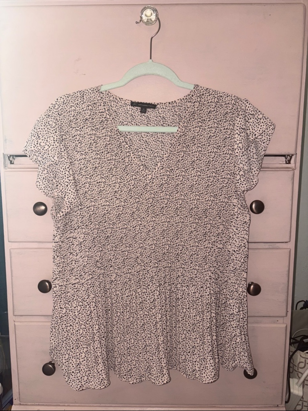 3 for $15 Adrianna Papell gathered print top size Medium